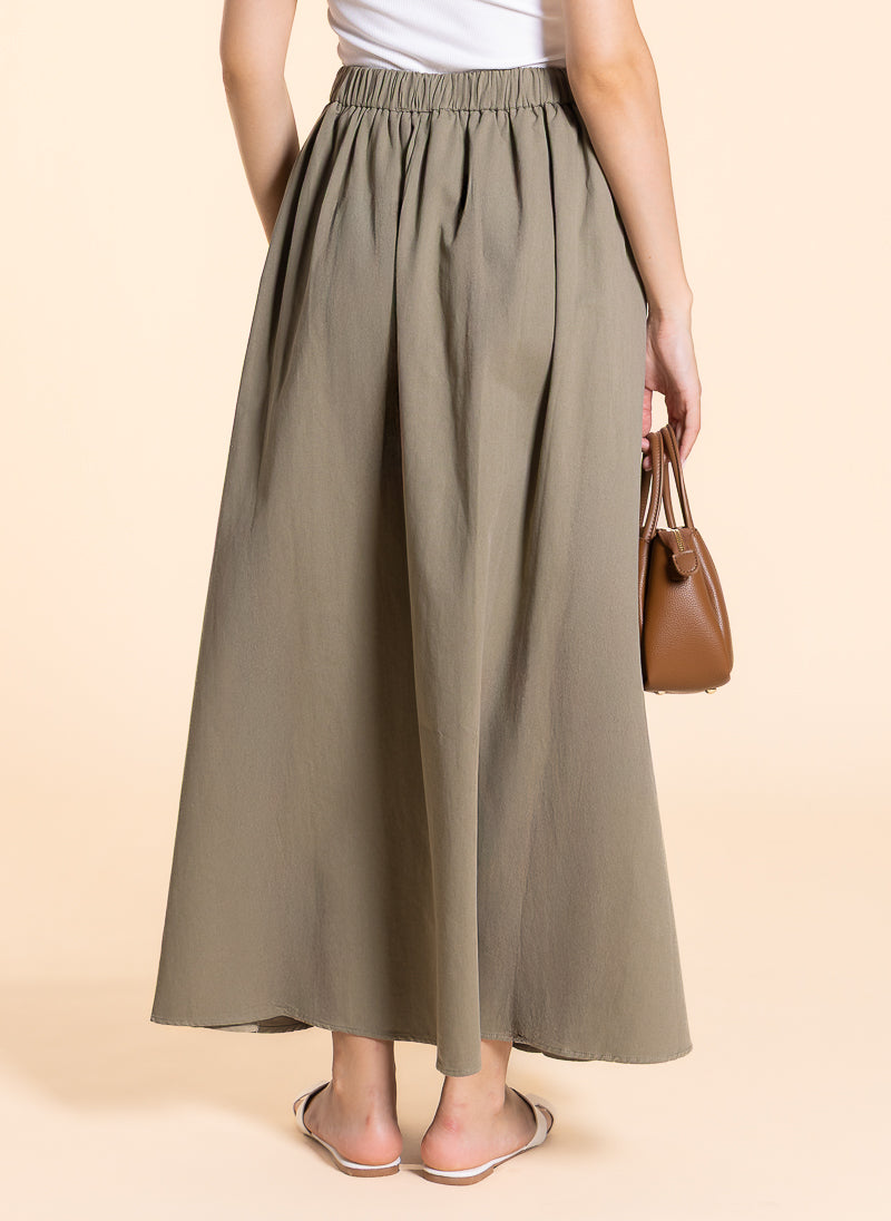 MAXI A-LINE COTTON SKIRT