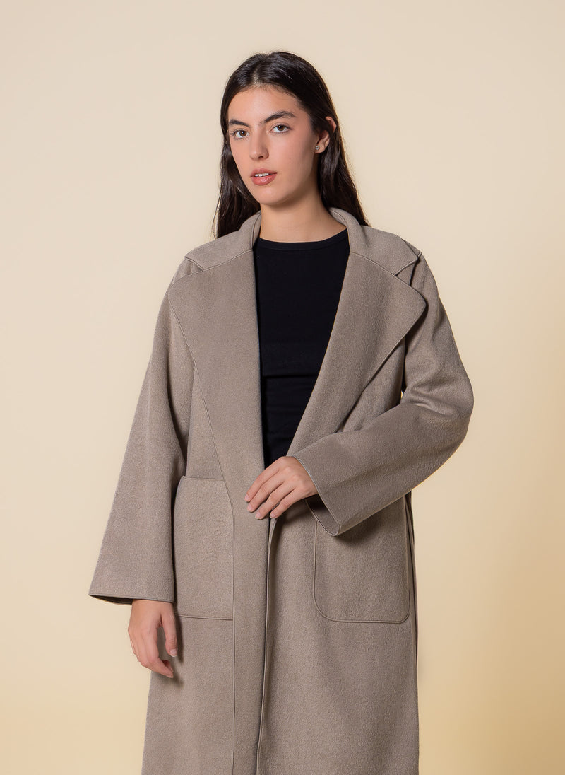 DETAILED WOOL BLEND COAT