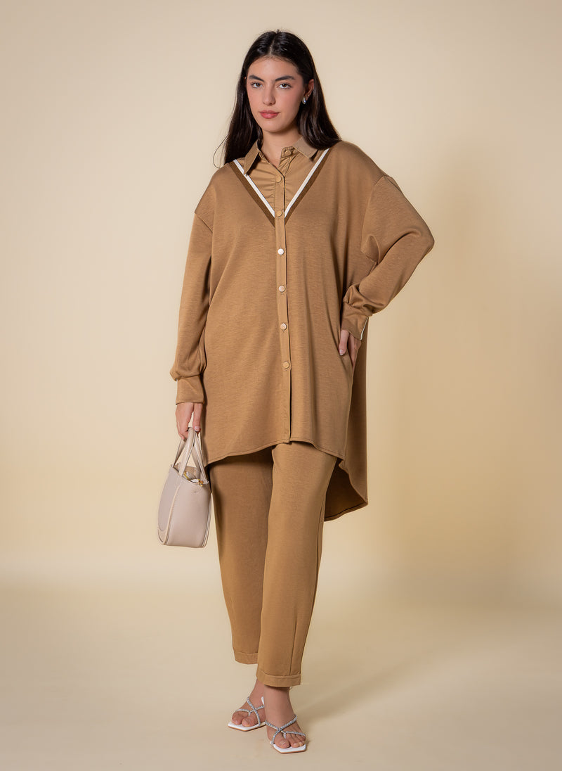 DETAILED SOFT SHIRT SET