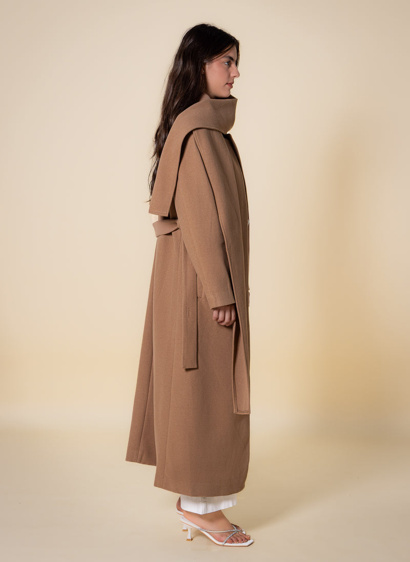 LONG COAT WITH SCAF
