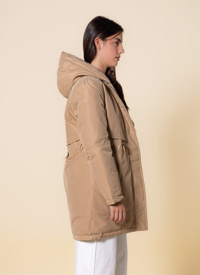 FAUX FUR PUFFER JACKET