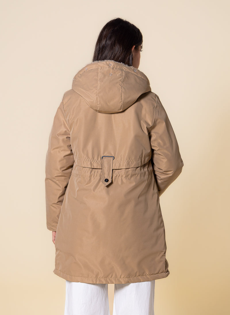 FAUX FUR PUFFER JACKET
