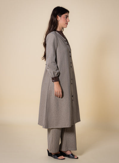 DETAILED TEXTURED COAT SET