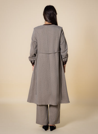DETAILED TEXTURED COAT SET
