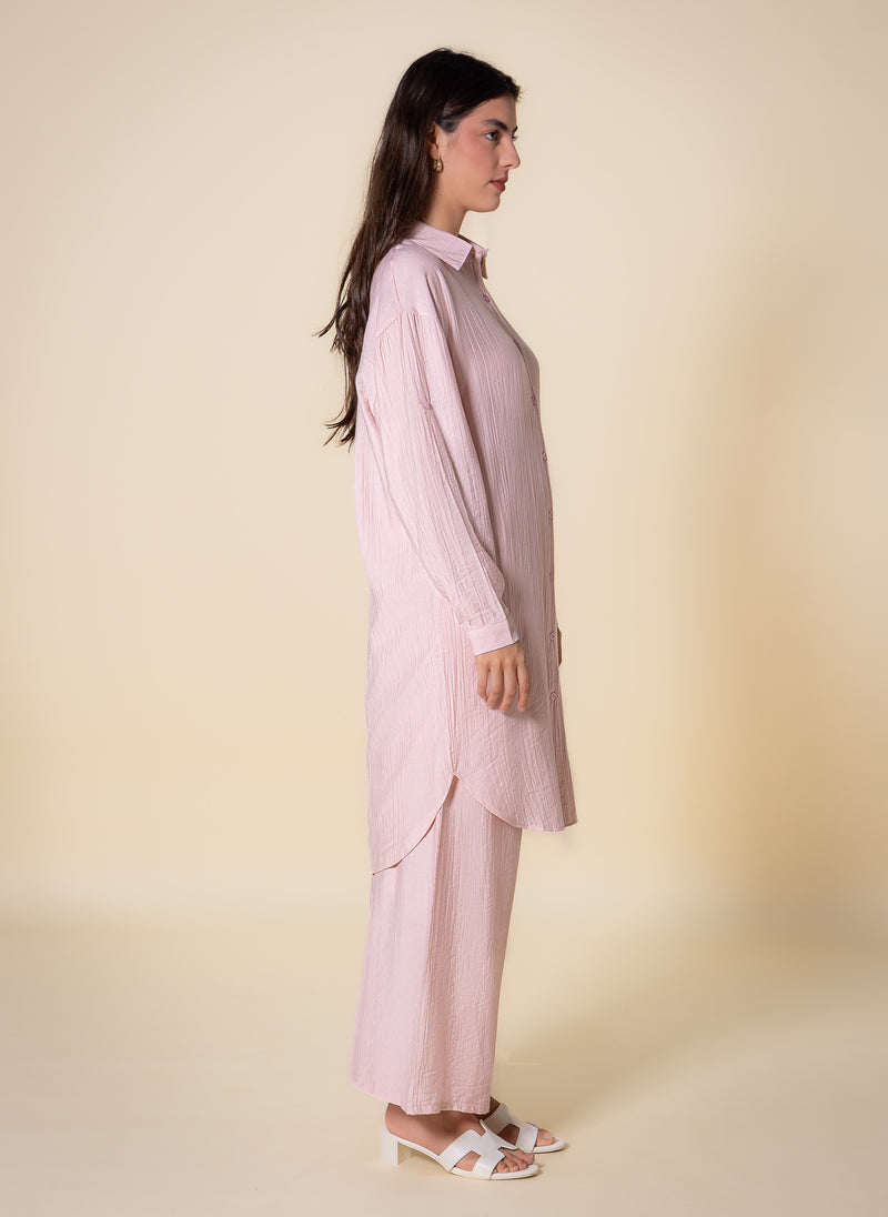 LONG MODEST SHIRT SET