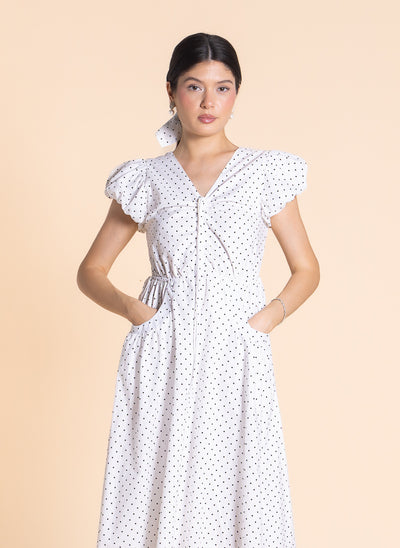 POLKA DOT MIDI DRESS
