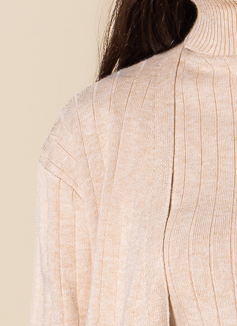 KNITTED TURTLE NECK SET