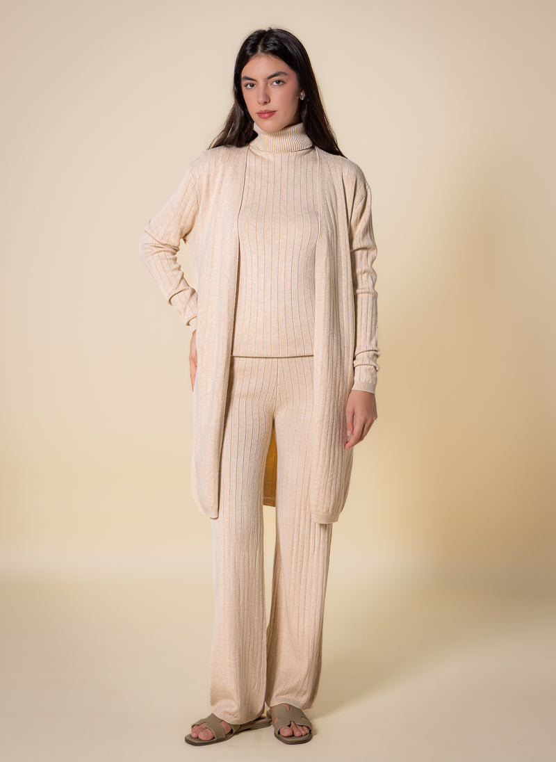 KNITTED TURTLE NECK SET