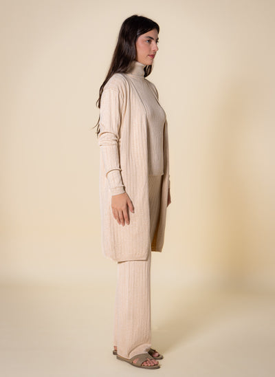 KNITTED TURTLE NECK SET