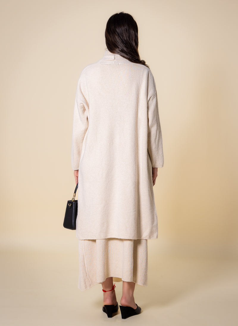 KNITTED HIGH NECK SKIRT SET