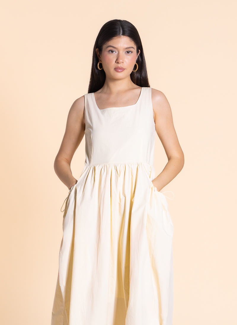 DETAILED COMFORT MIDI DRESS