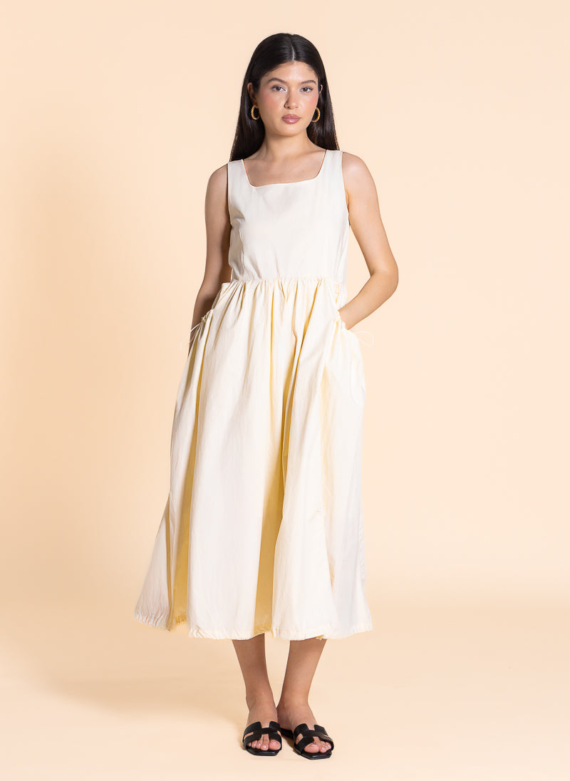 DETAILED COMFORT MIDI DRESS