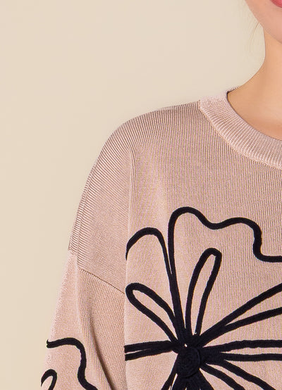 EMBROIDERED SWEATER SET