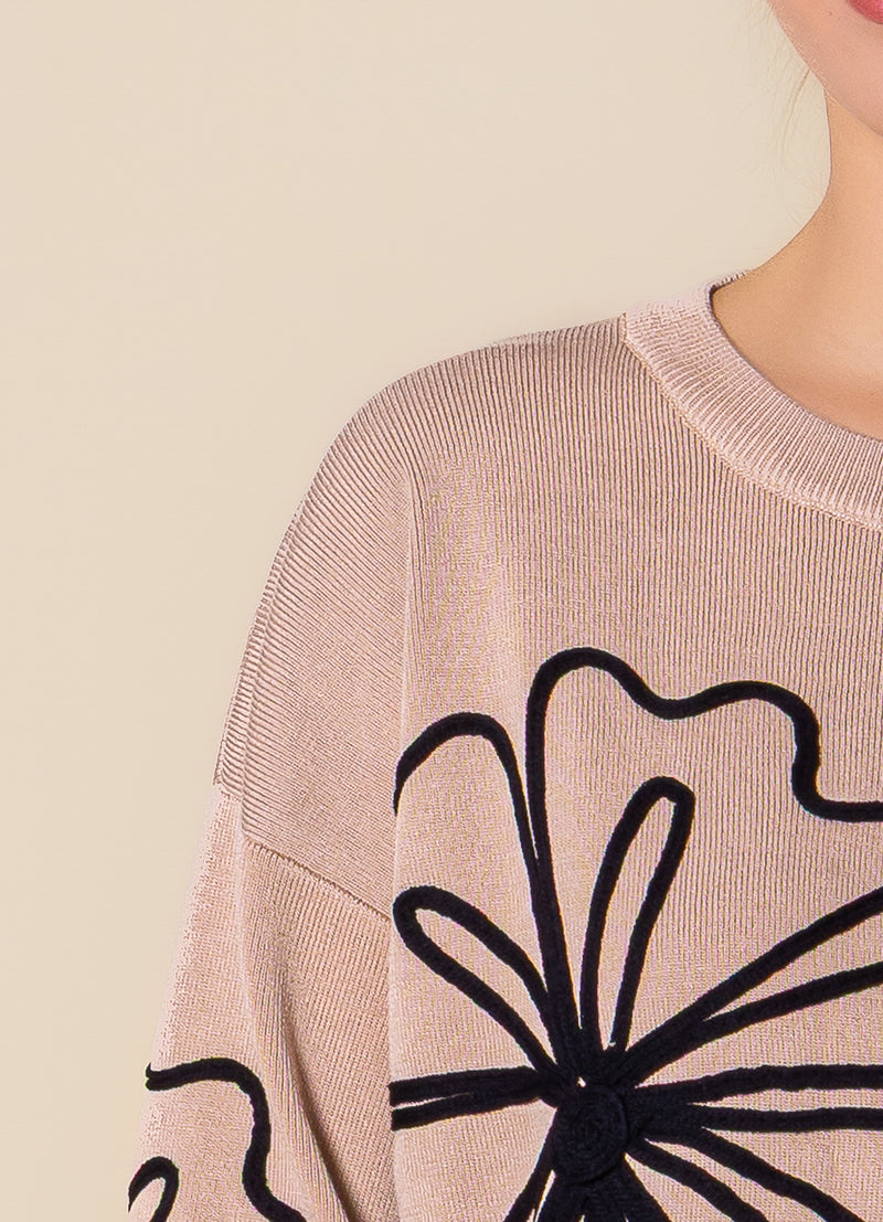 EMBROIDERED SWEATER SET