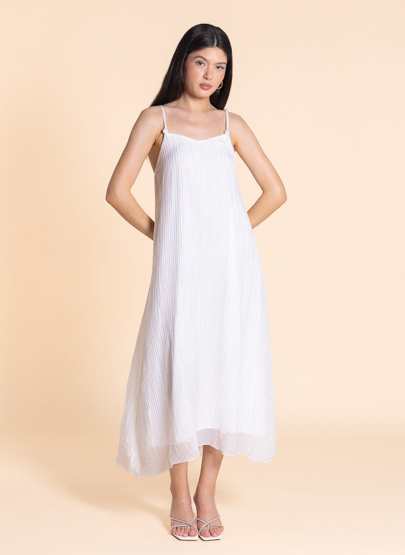 TEXTURED LIGHT MIDI DRESS WITH JACKET