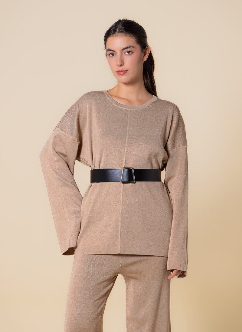 BELTED SWEATER SET