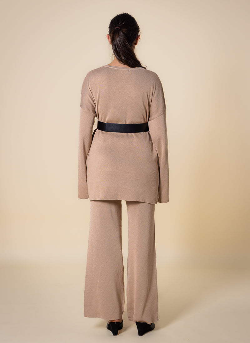 BELTED SWEATER SET