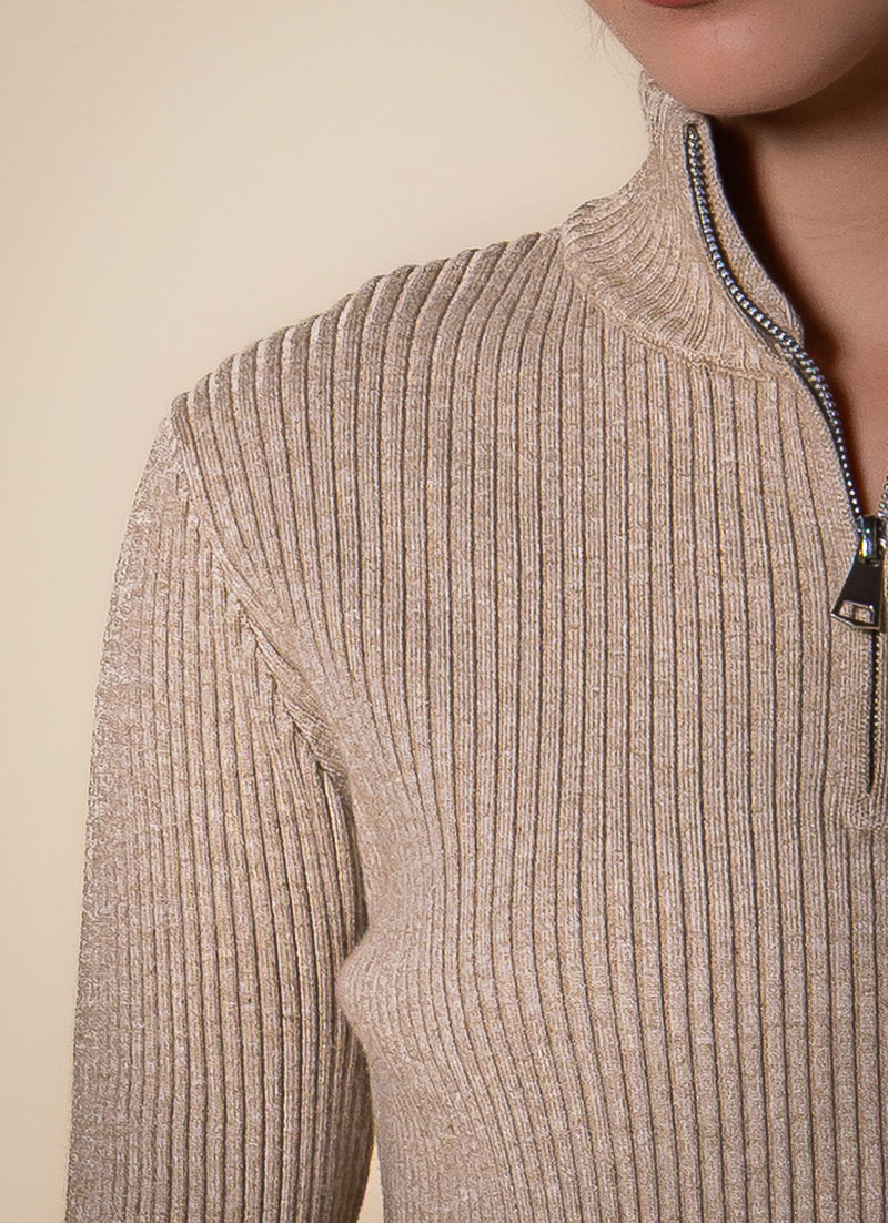 QUATER ZIP SWEATER SET