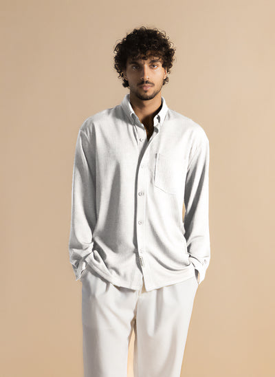 TEXTURED STRETCHY SHIRT