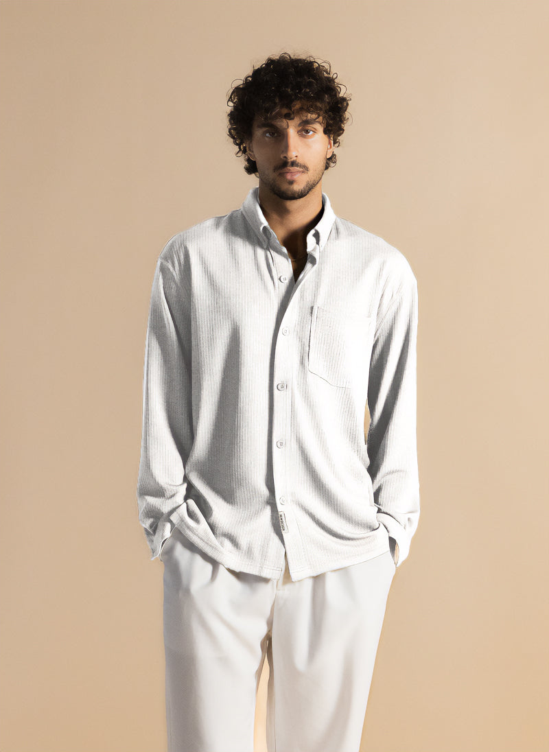 TEXTURED STRETCHY SHIRT