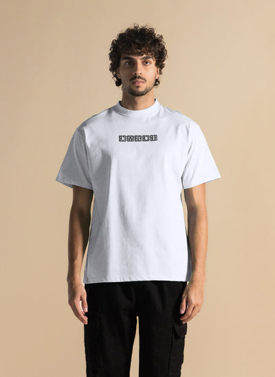 CONTRAST PRINTED COTTON T-SHIRT