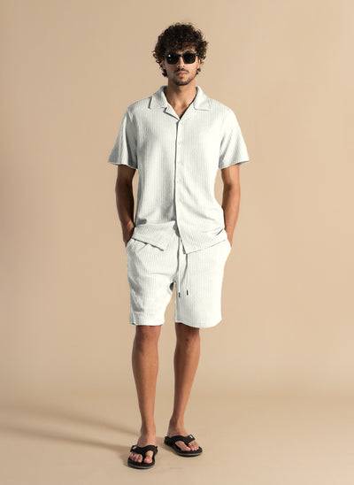 TEXTURED SHIRT SET