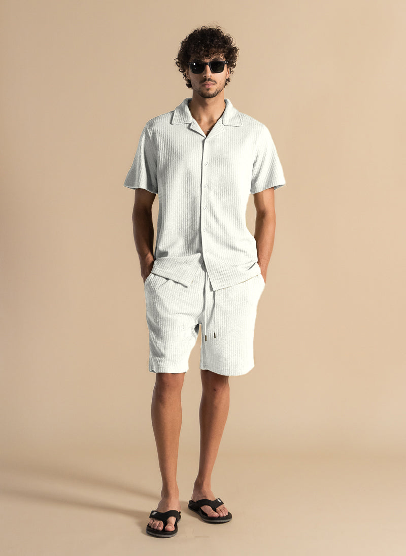 TEXTURED SHIRT SET