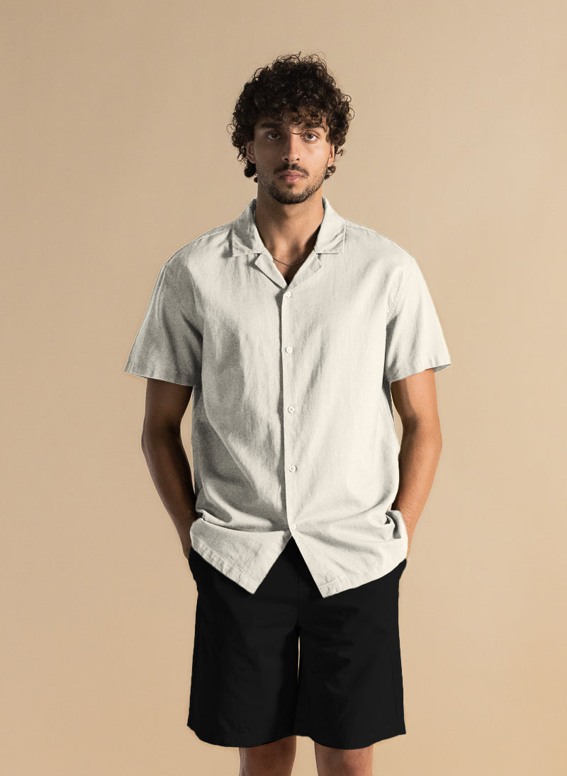 LINEN BLEND RELAXED-FIT SHIRT