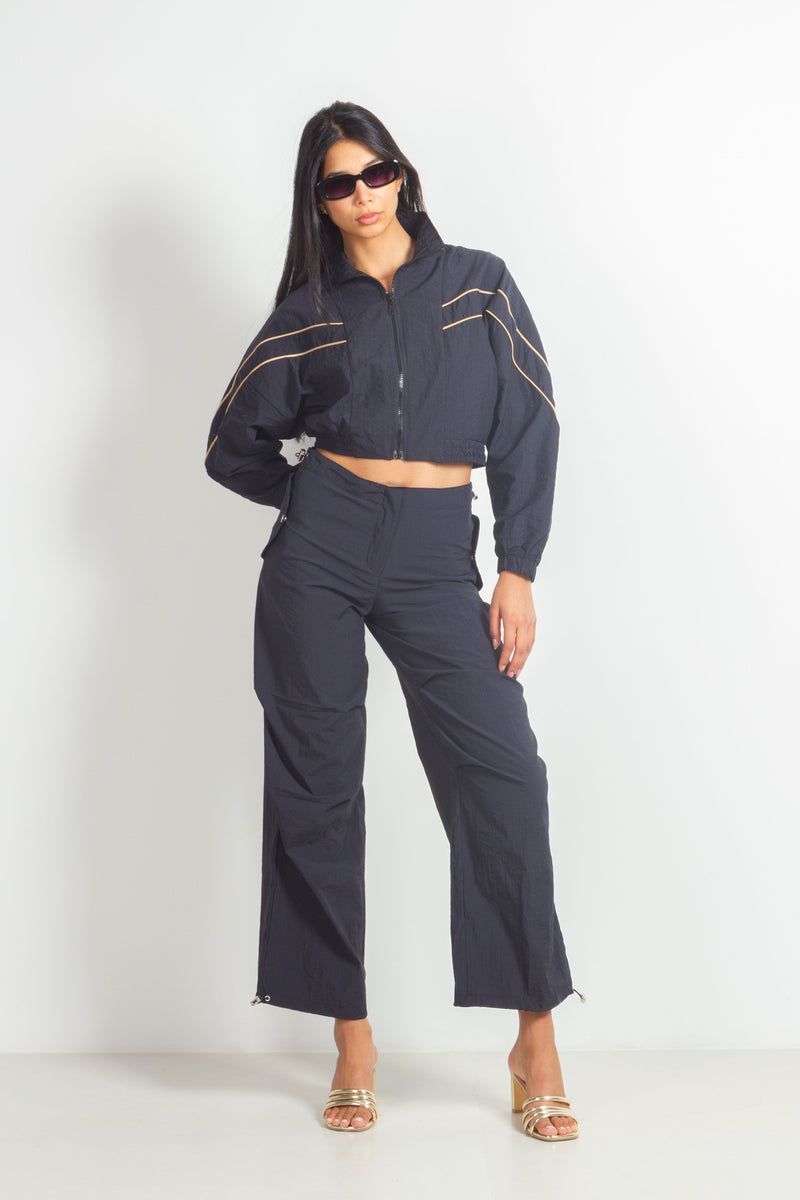 CROP PARACHUTE JACKET