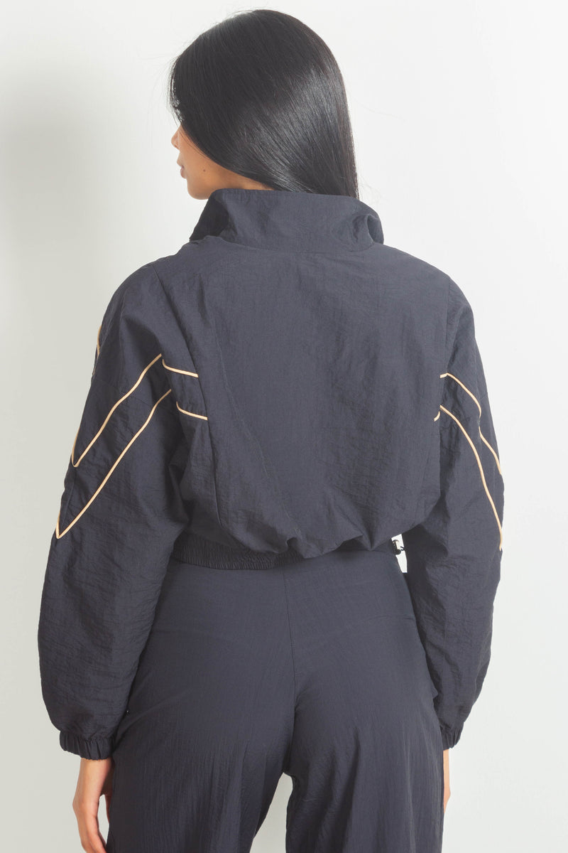 CROP PARACHUTE JACKET