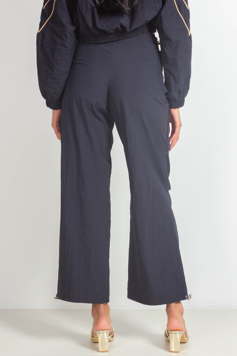 NYLON BLEND PARACHUTE TROUSERS