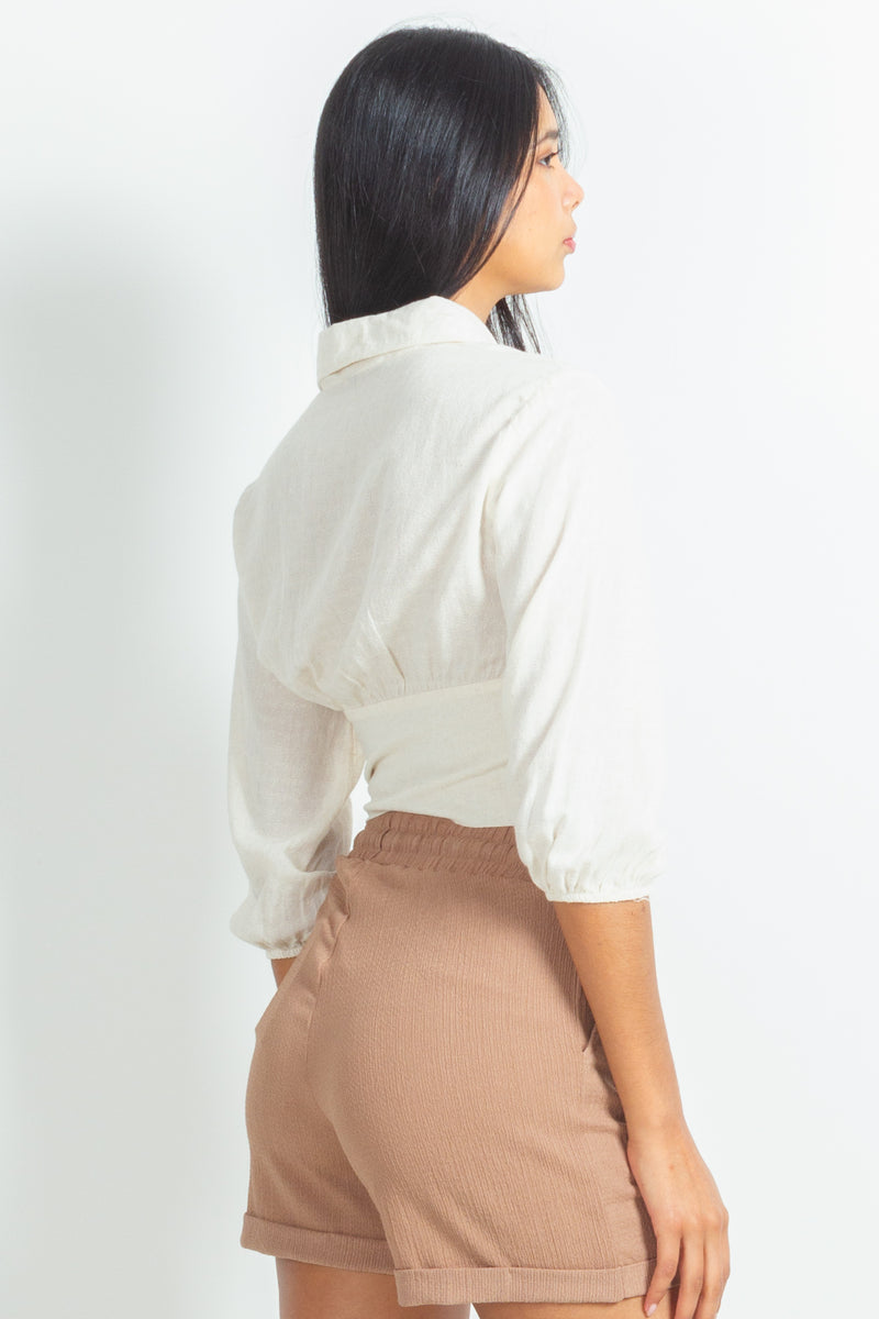 FRONT KNOT CROP TOP