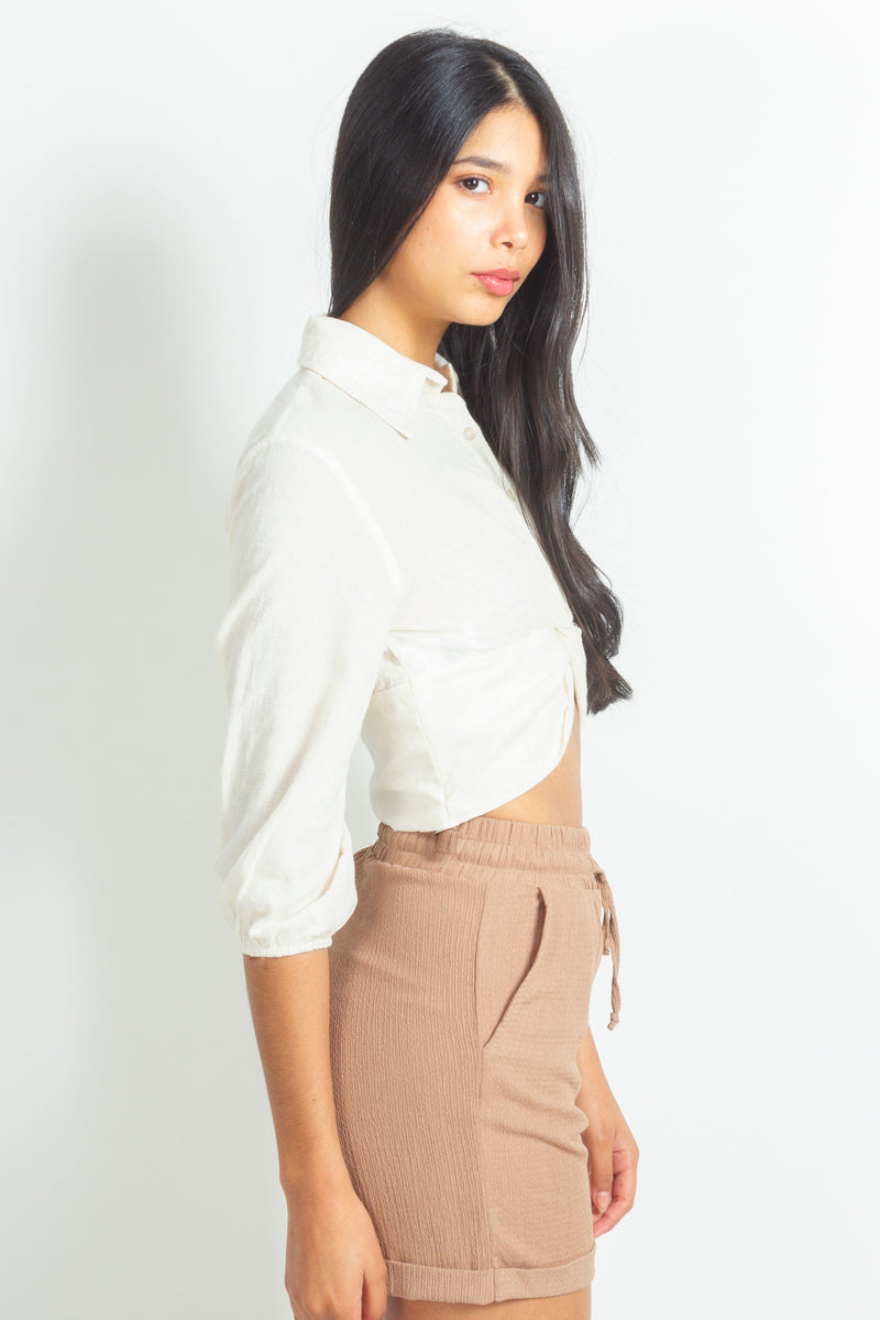 FRONT KNOT CROP TOP